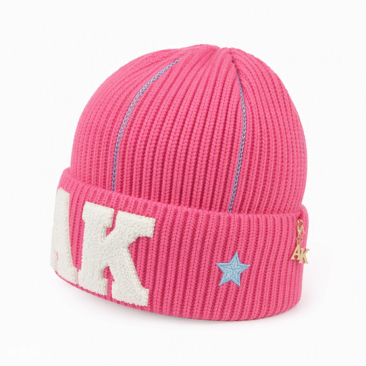 Chenille AK Beanie Pink — view 3