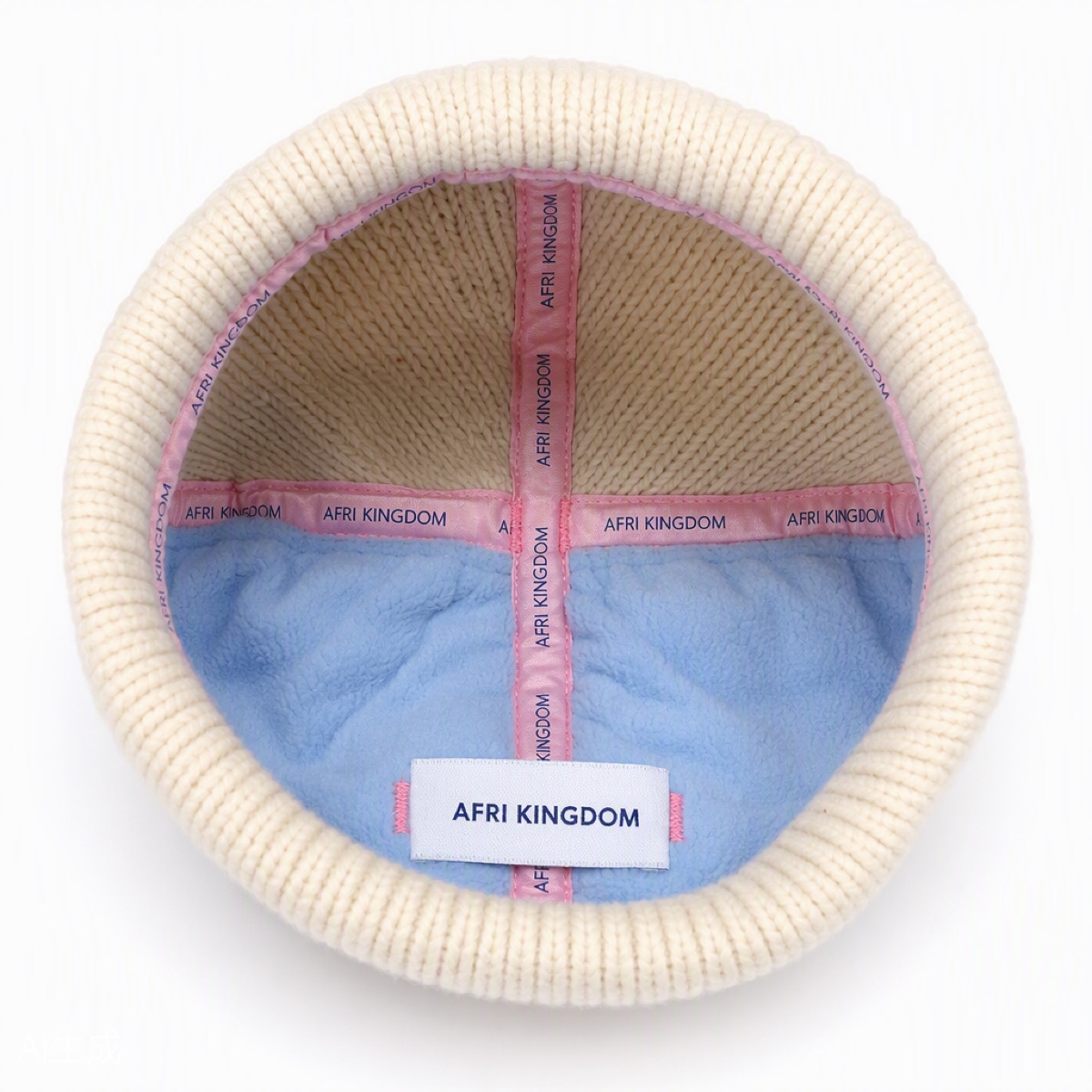 Chenille AK Beanie Cream — view 1