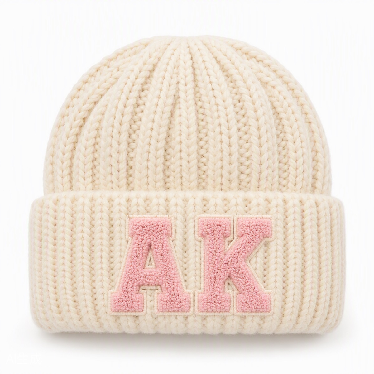 Chenille AK Beanie Cream — view 5