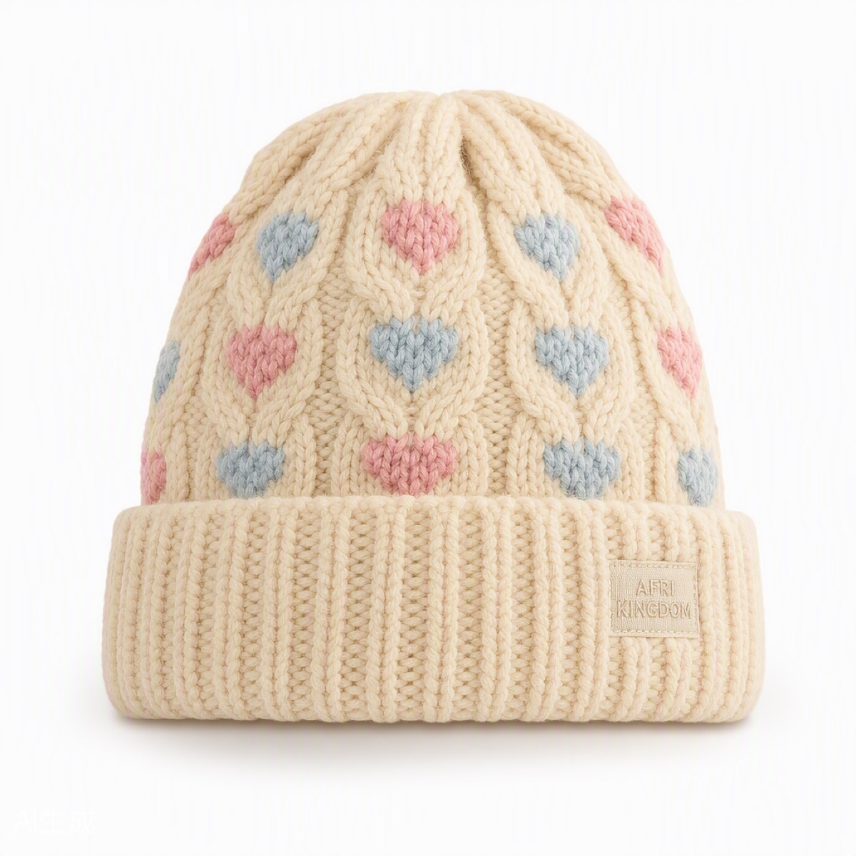 Heart Intarsia Beanie — view 4