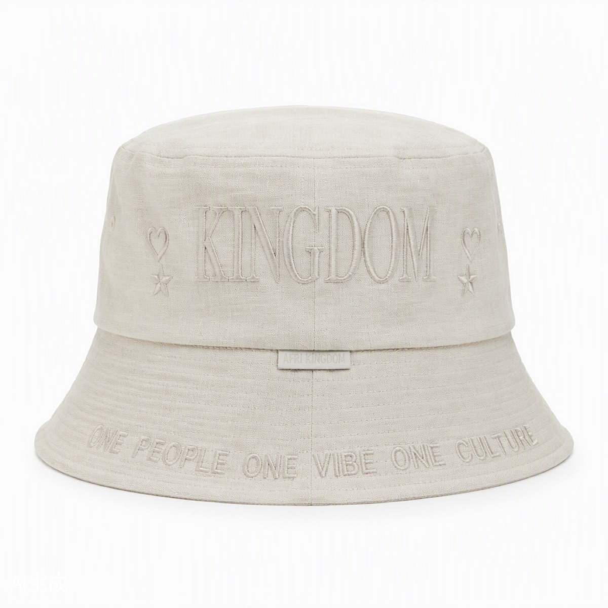 Linen Motto Bucket — view 2