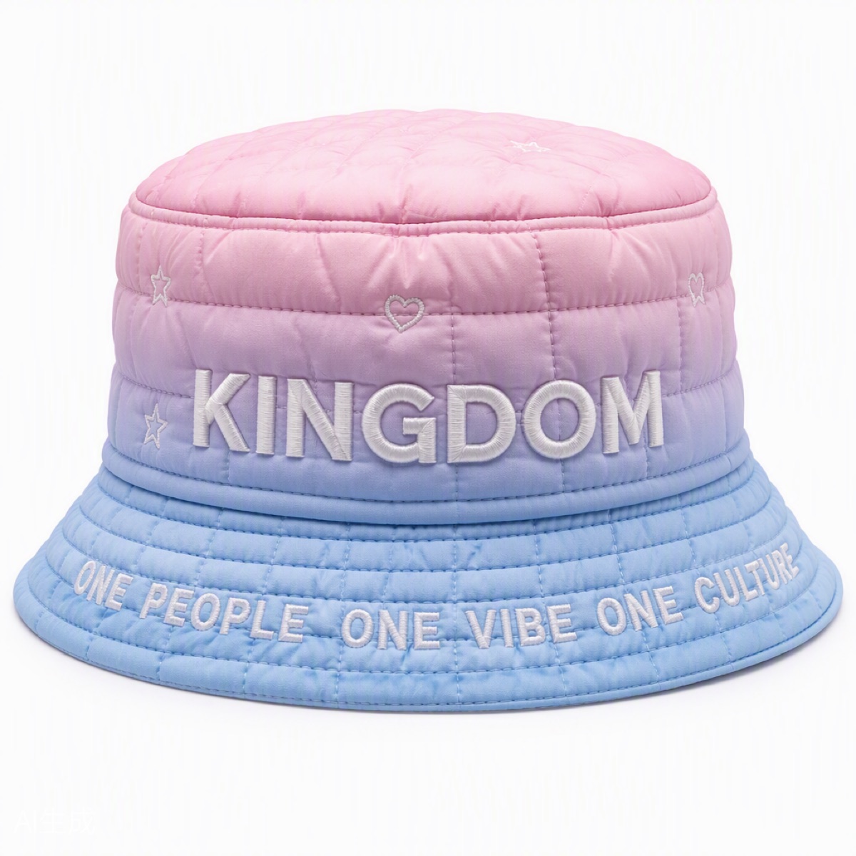 Cotton Candy Quilted Bucket — view 2