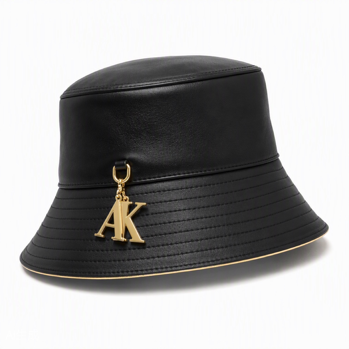 Noir Lambskin Bucket — view 3