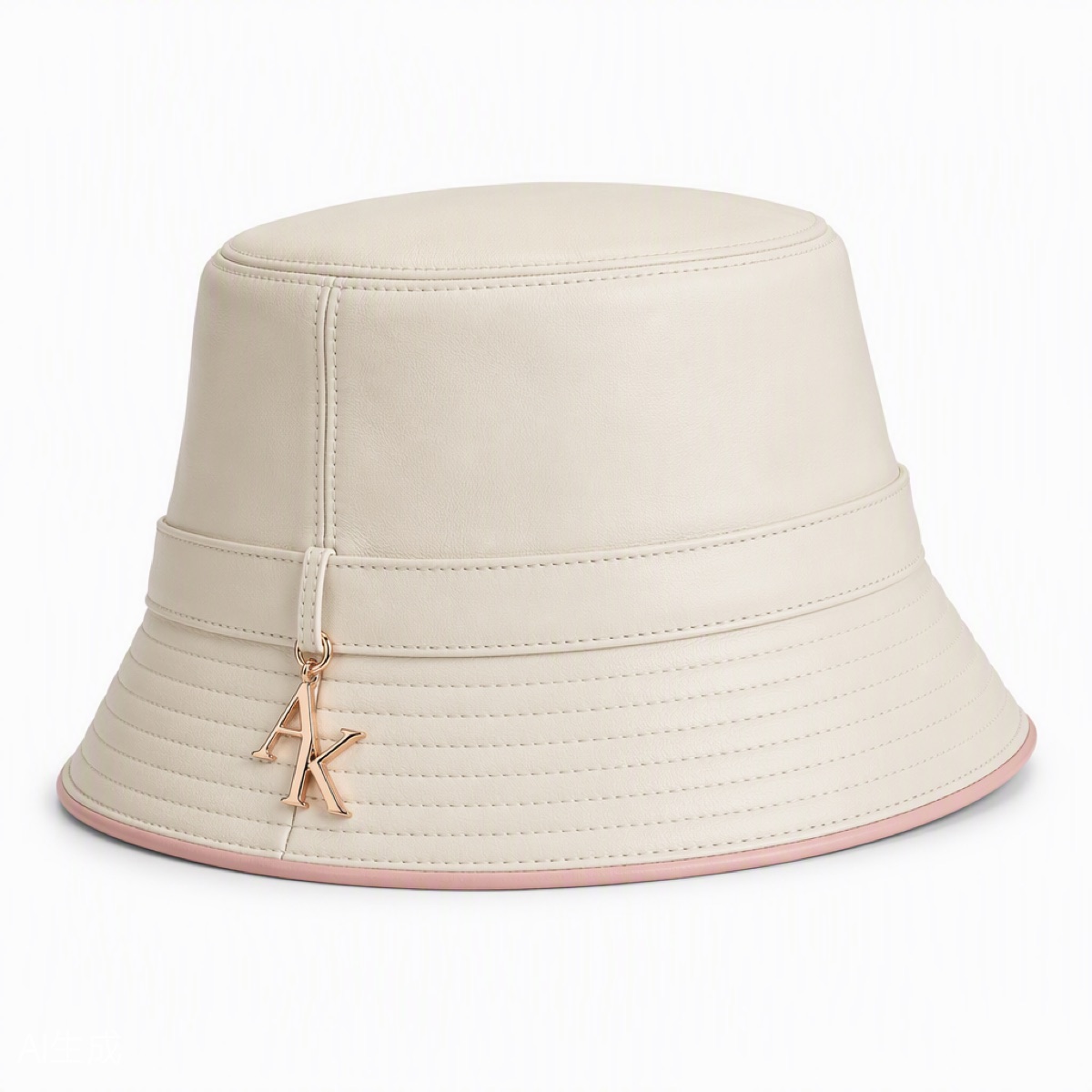 Ivory Lambskin Bucket — view 3