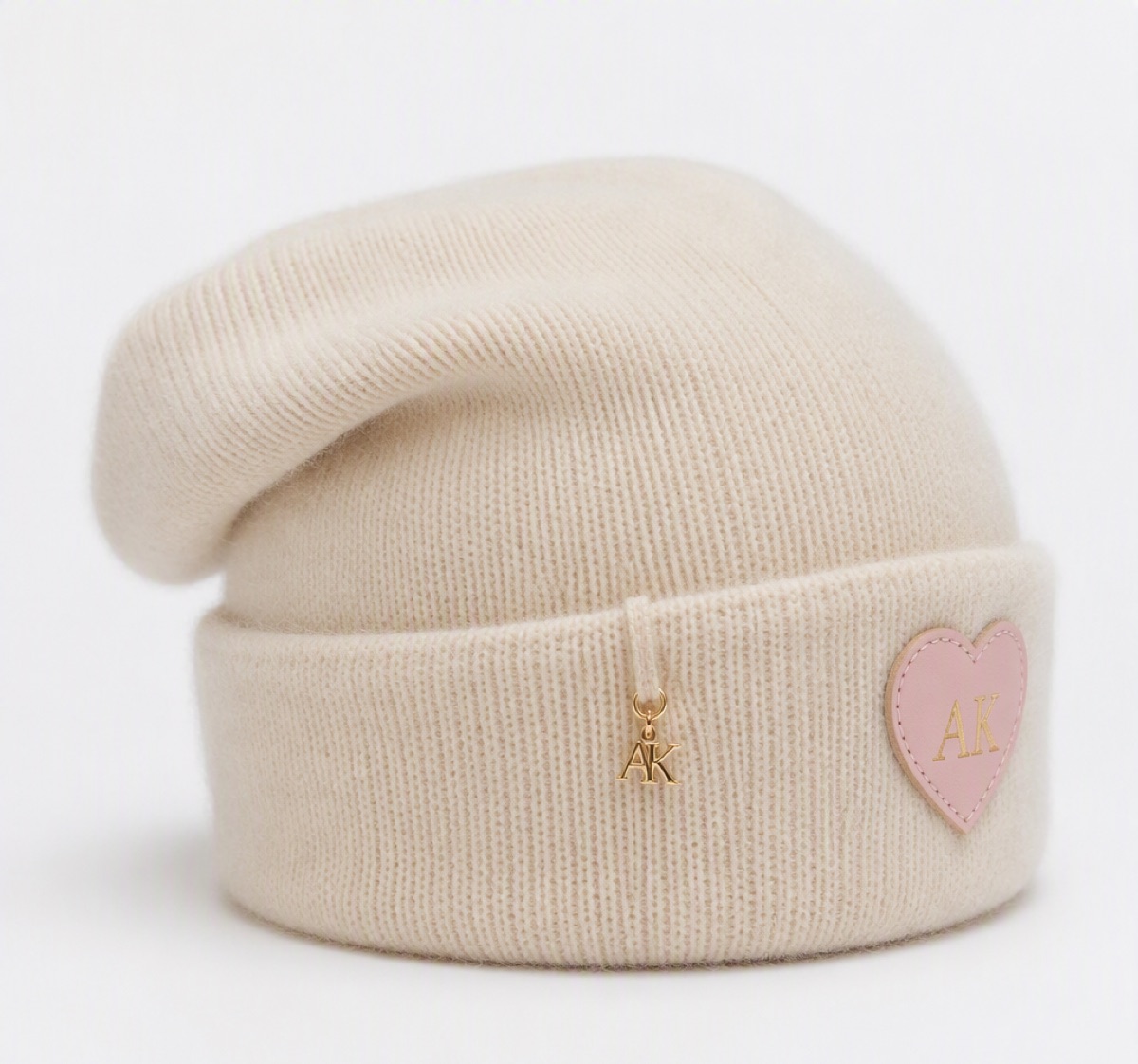 Cashmere Heart Beanie — view 3
