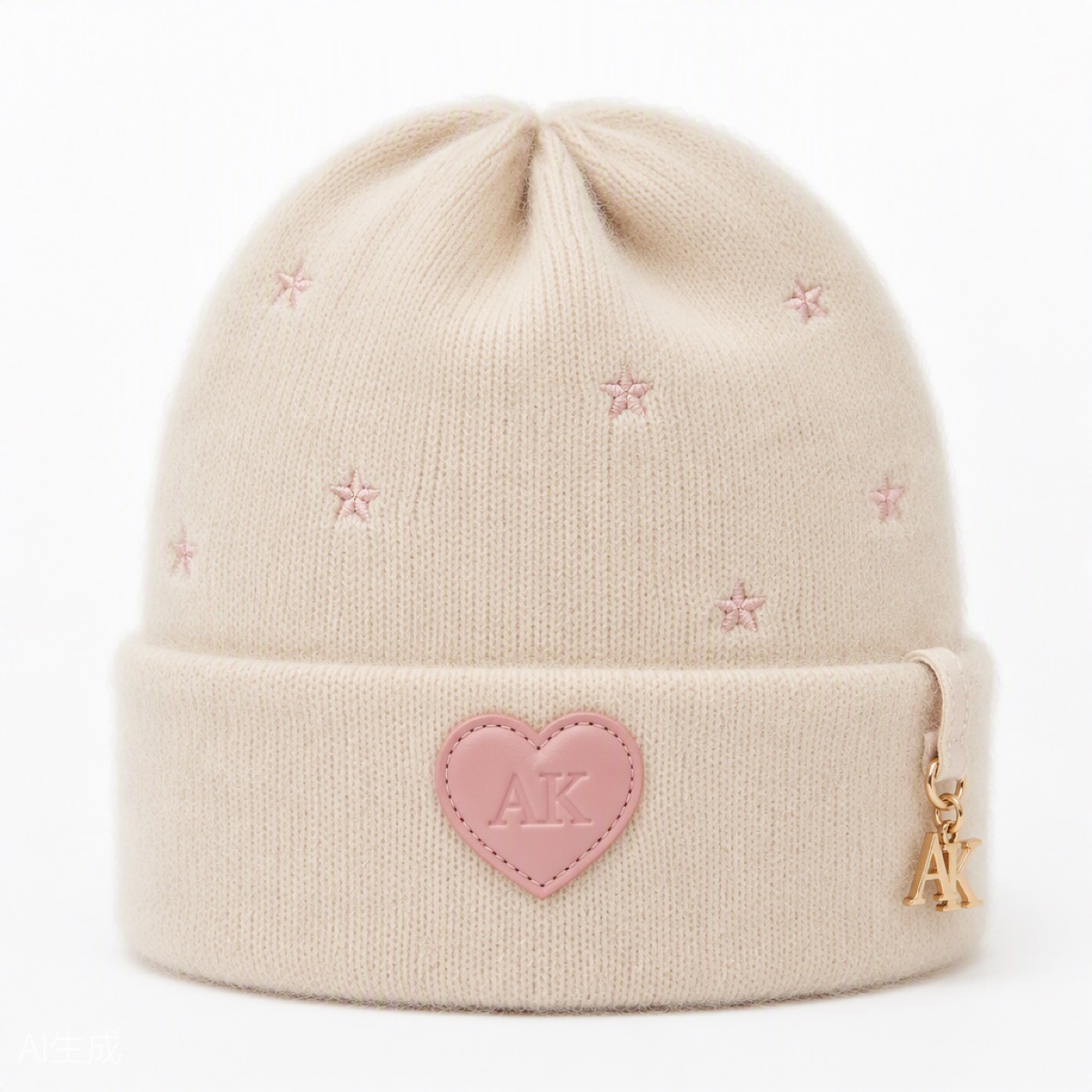 Cashmere Heart Beanie — view 4