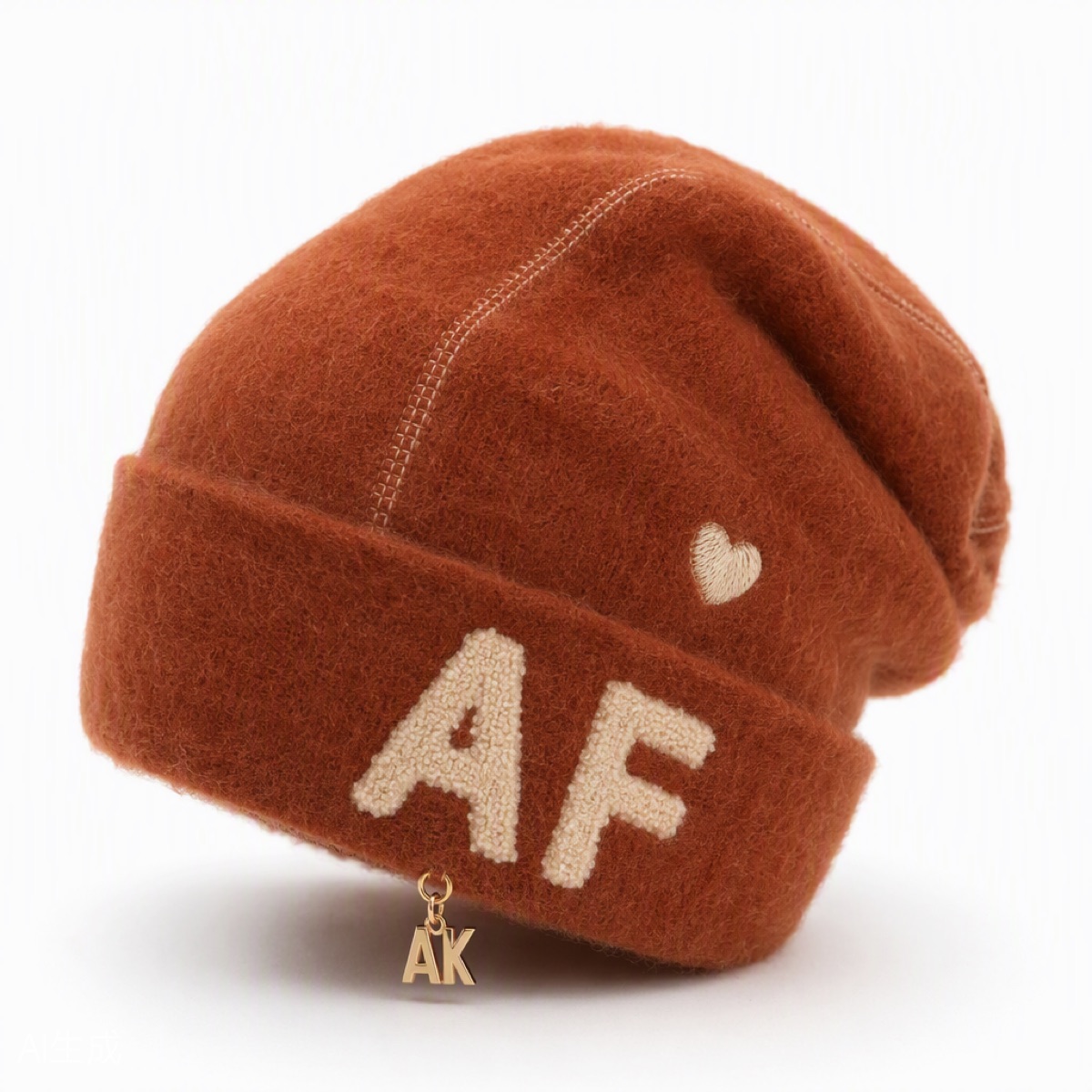 Terracotta Mohair Beanie — view 3