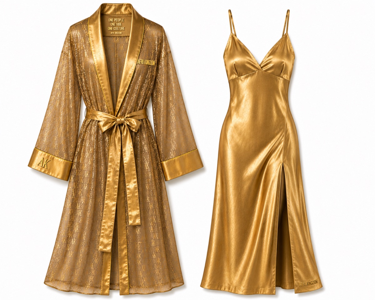 Gold Dust Slip & Kimono — Hers — view 1