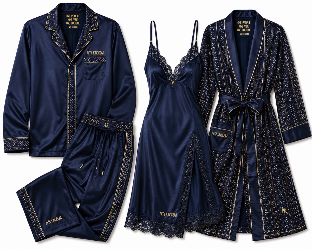 Midnight Mudcloth Chemise — Hers — view 2