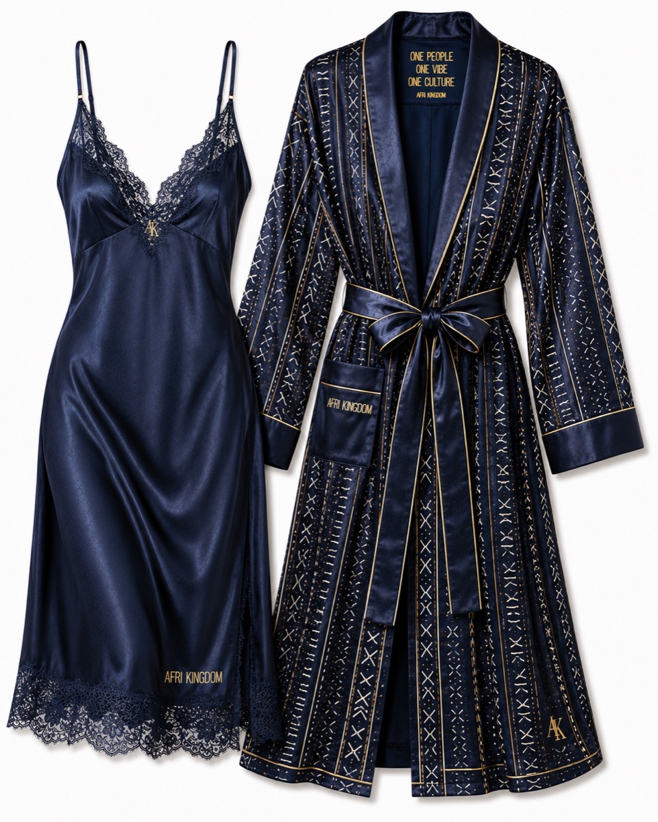 Midnight Mudcloth Chemise — Hers — view 3