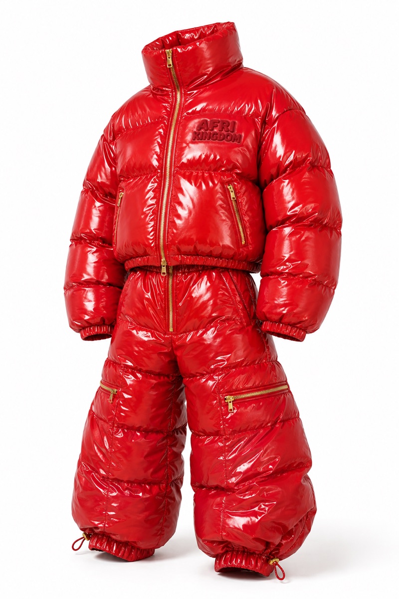 Glossy Puffer Suit — view 1