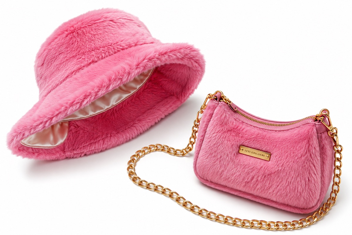 Fur Bucket + Mini Bag Duo — view 1