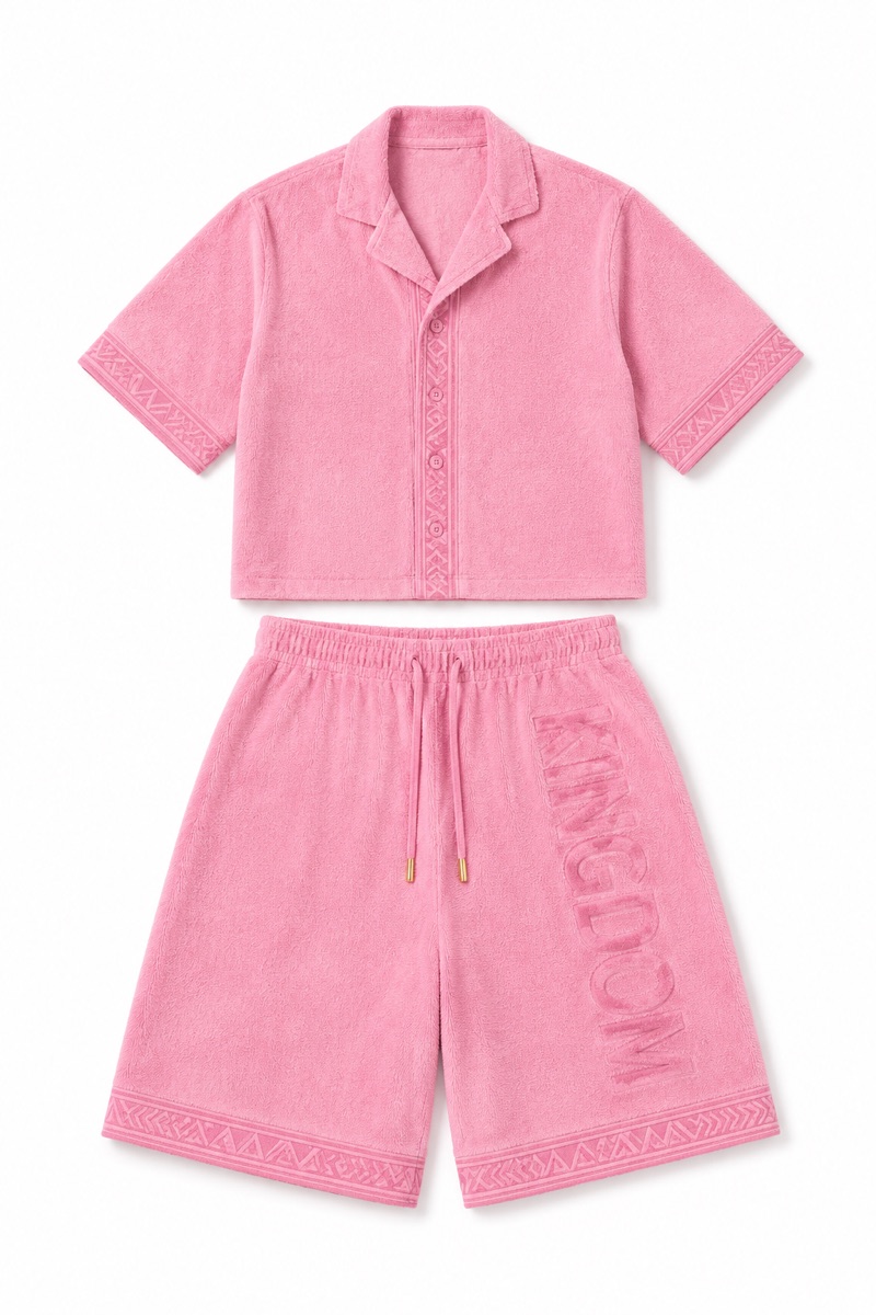 Terry Shorts Set Pink — view 1
