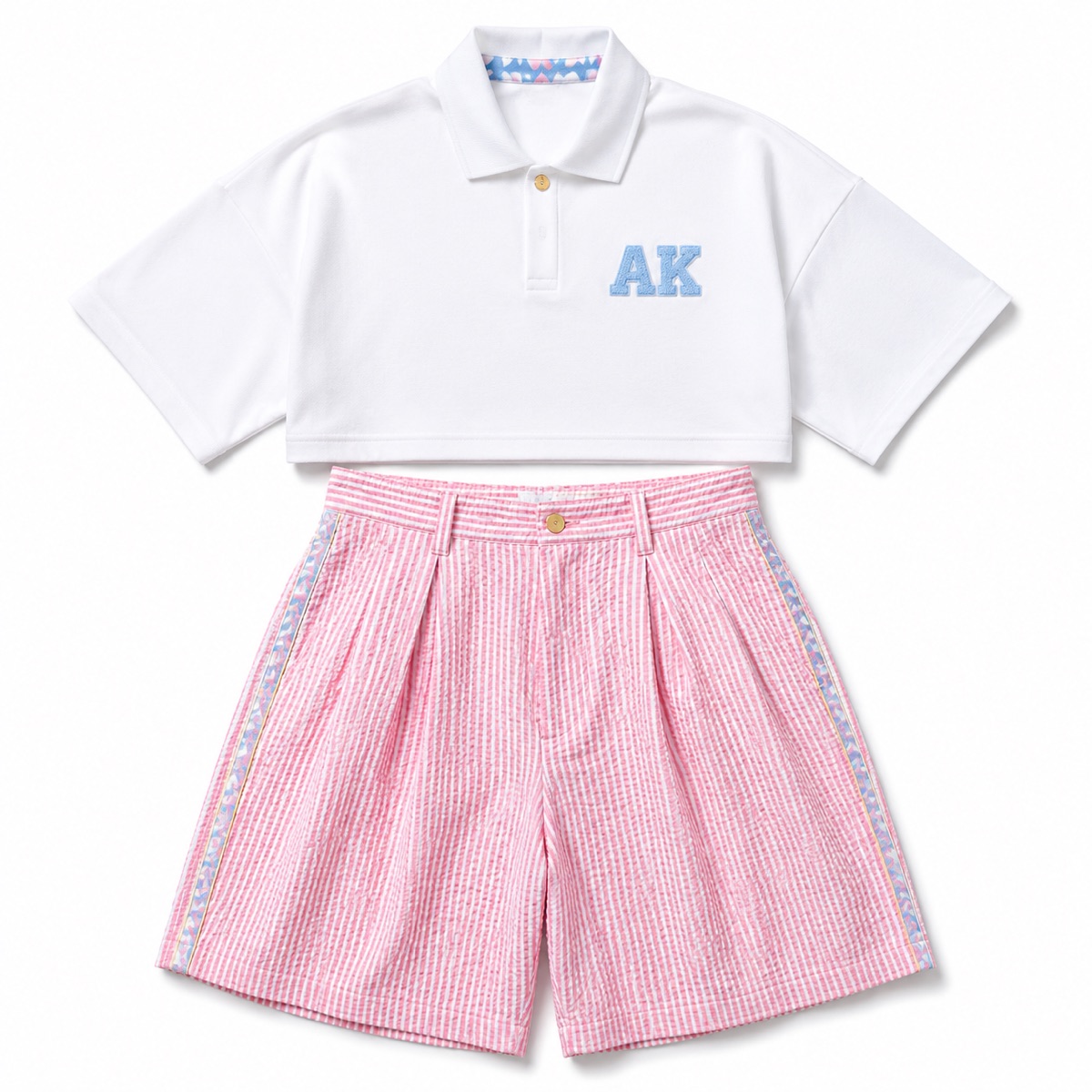 Seersucker Polo Set — view 1
