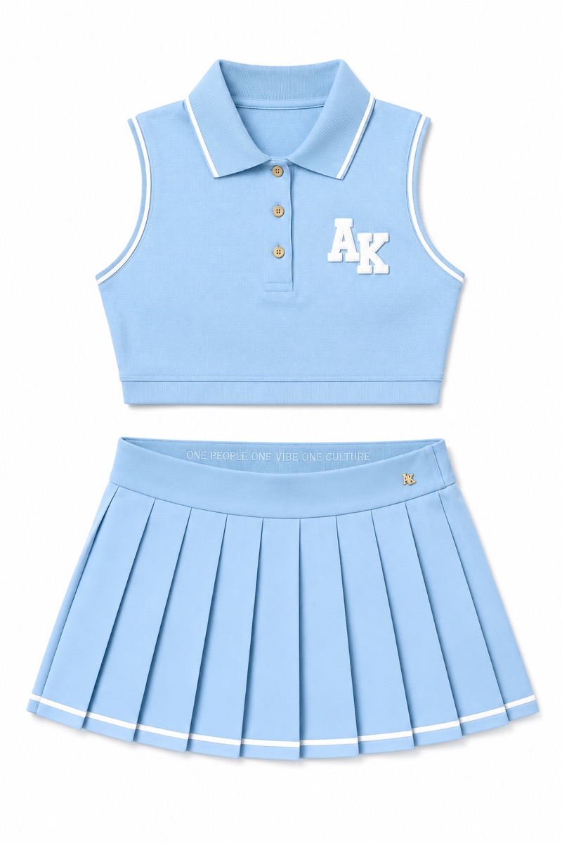 Polo + Pleated Skirt Set — view 2