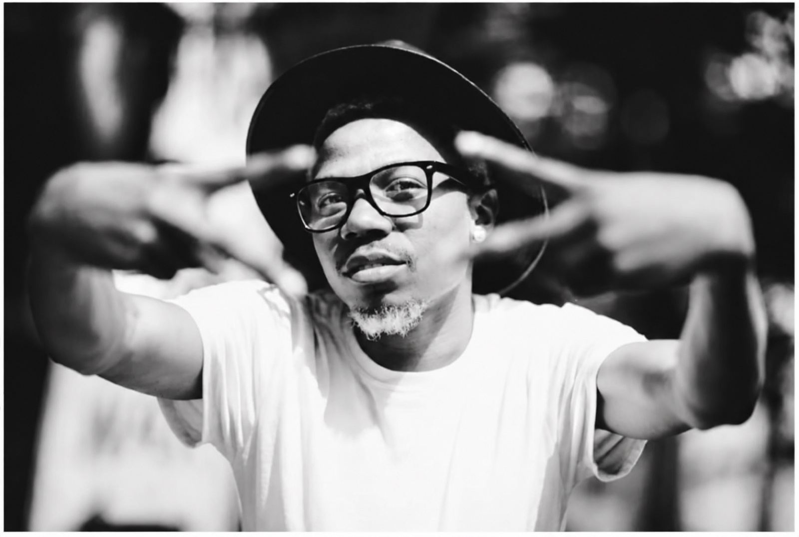Prince Desire Magomo in black and white, the energy behind Afri Kingdom Clothing.